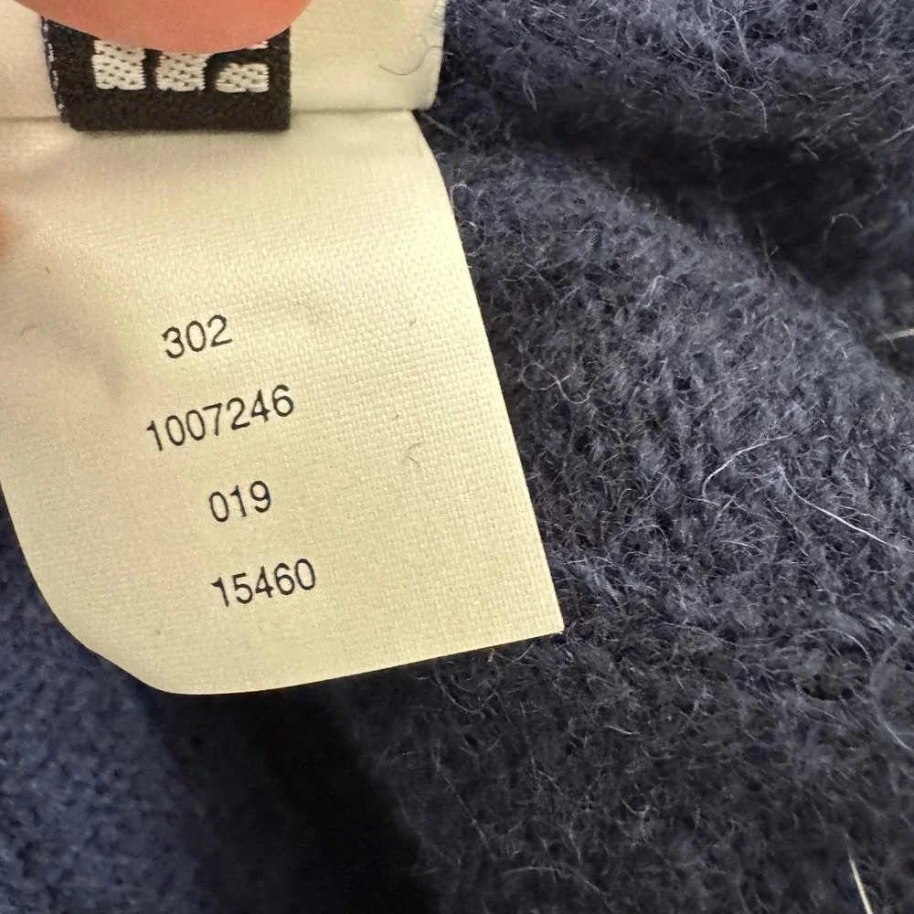 The North Face Sweater Mens XL Blue Wool Ribbed Crew Neck Fisherman Outdoor